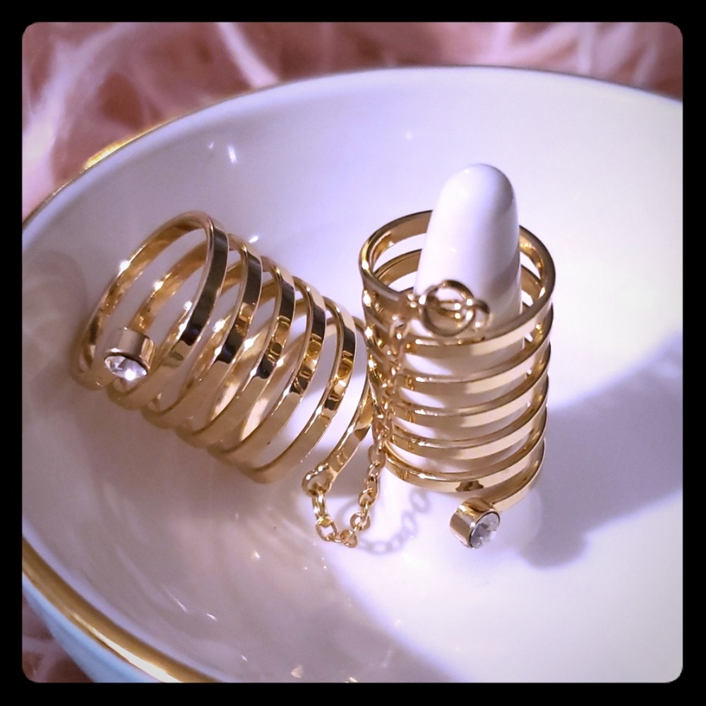 Chained Midi Ring Set